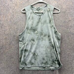 Lululemon Tank Top Womens 12 Green Tie Dye Sleeveless Athletic Gym Yoga Shirt